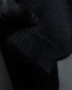 "GUCCI" Silky mix angora V-neck knit pullover