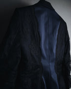 "ARMANI COLLEZIONI" Sheer lace layered tailored jacket