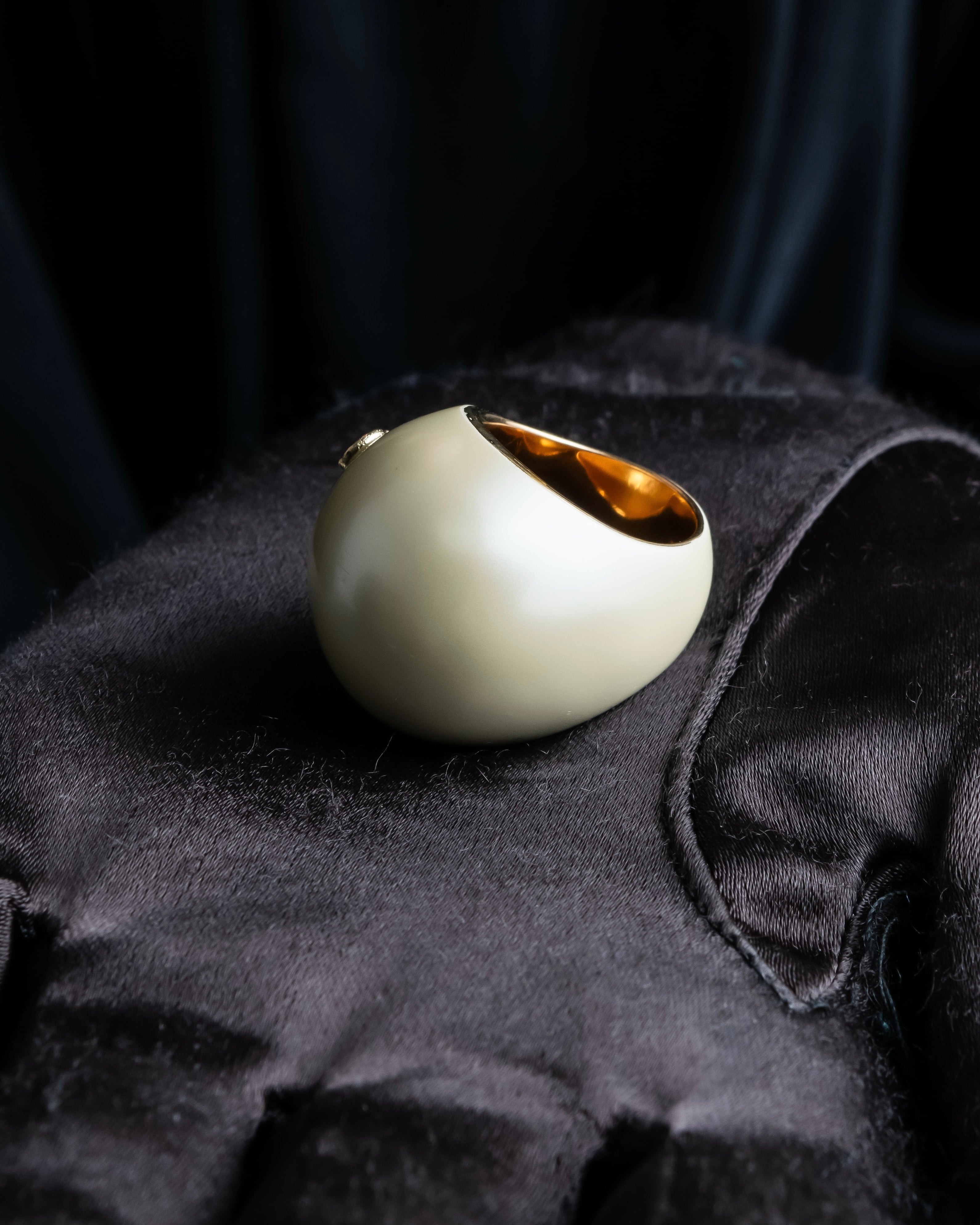 "Christian DIOR" Balloon detail logo design ring