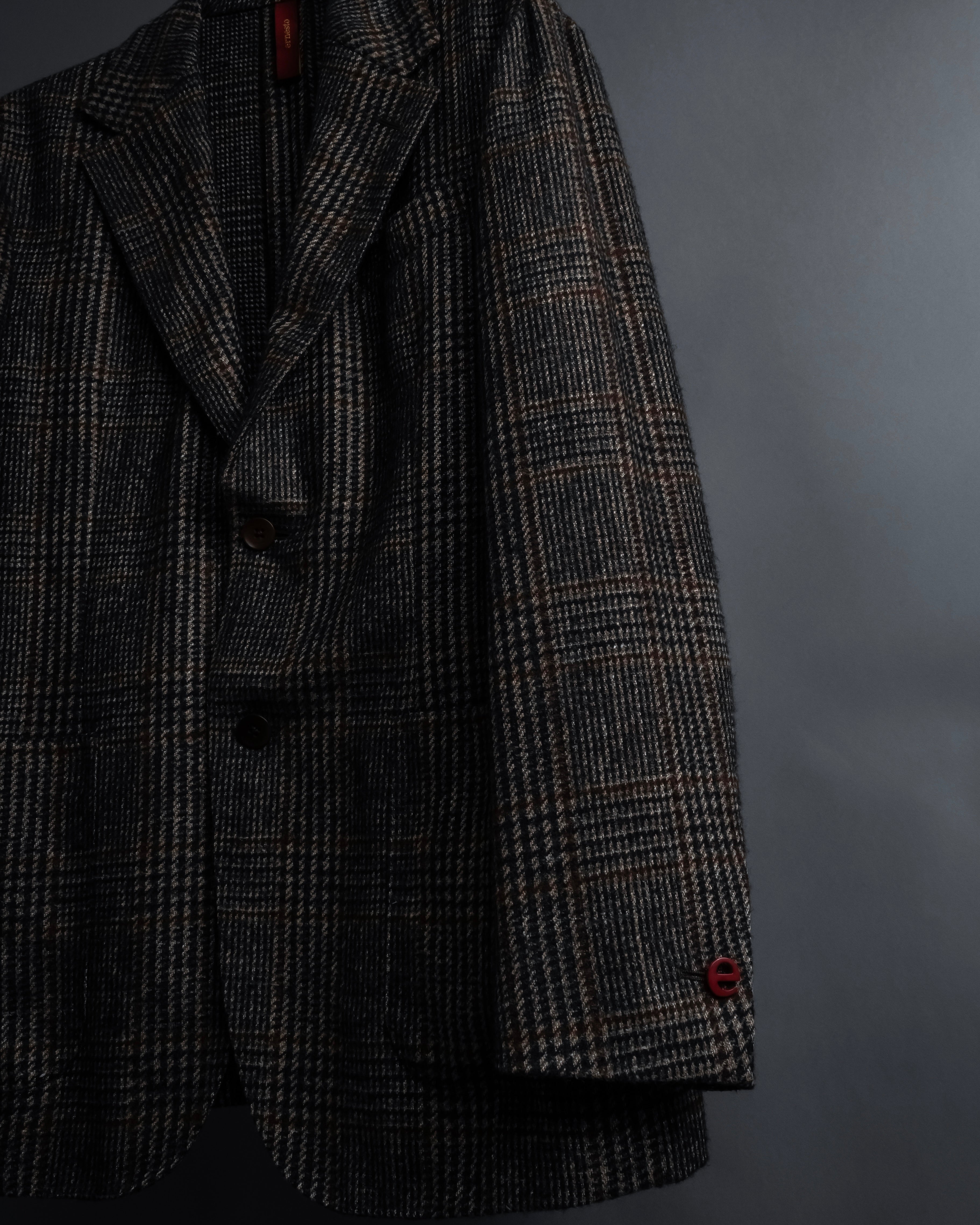 "Ernesto" Glen plaid flannel tailored jacket