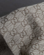 "GUCCI" GG monogram logo pattern fringe design stole