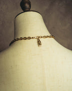 -SPECIAL- "Yves Saint Laurent" 90's-00's Sculptural coral motif crystal pendant necklace