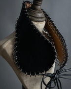 "LOEWE" Ring design leather corset necklace
