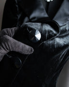 "ARMANI COLLEZIONI" Satin switched design velvet jacket