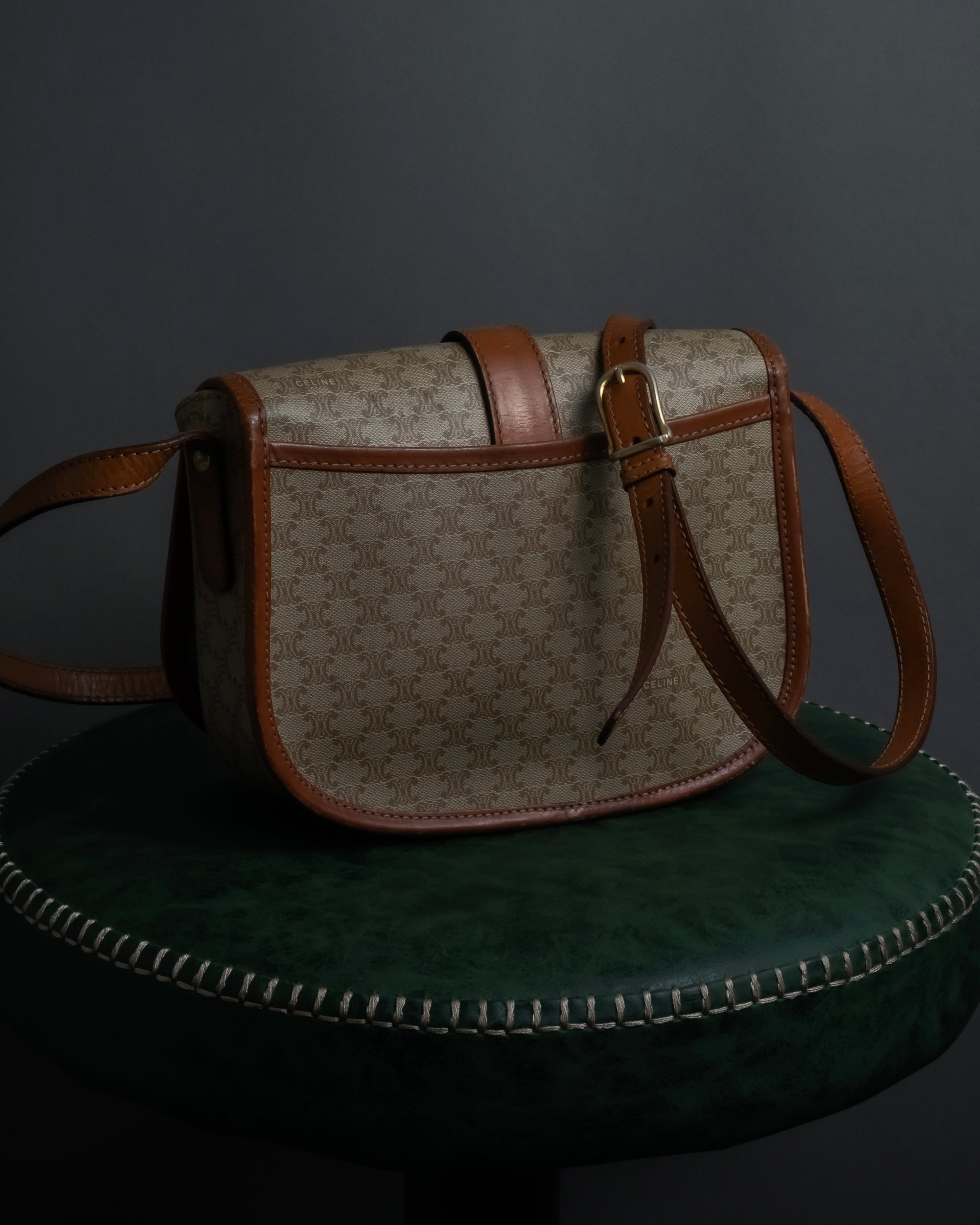 "CELINE Macadam pattern combination shoulder bag