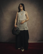 -SPECIAL- “Brunello Cucinelli” 00’s-10’s Sheer layered sleeveless tunic dress
