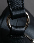 "YVES SAINT LAURENT" Silver parts design Muse toe leather bag