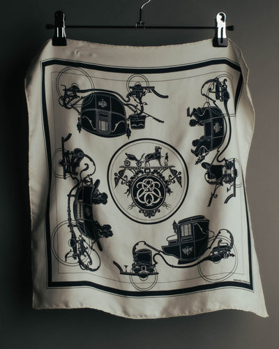 "Hermès" Classic ex libris silk scarf
