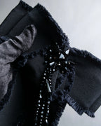 "GUCCI" Black bejeweled grosgrain ribbon