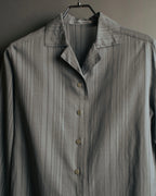 “Christian Dior” 80’s-90’s Sheer check open collar shirt