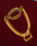 "GUCCI" Saddlery motif tartan silk scarf