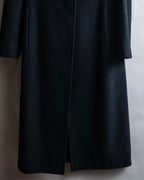 "JIL SANDER" 100% cashmere straight line stand collar coat