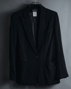 "ANN DEMEULEMEESTER" 90年代-00年代 流体人造丝原羊毛定制夹克