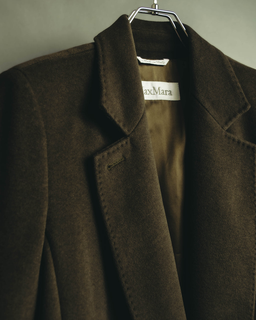 “Max Mara” 00’s Belted angora blend long coat
