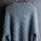 "Vintage drop shoulder shaggy knit pullover"