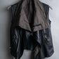 "Rick Owens" 100% lamb leather high neck sleeveless jacket