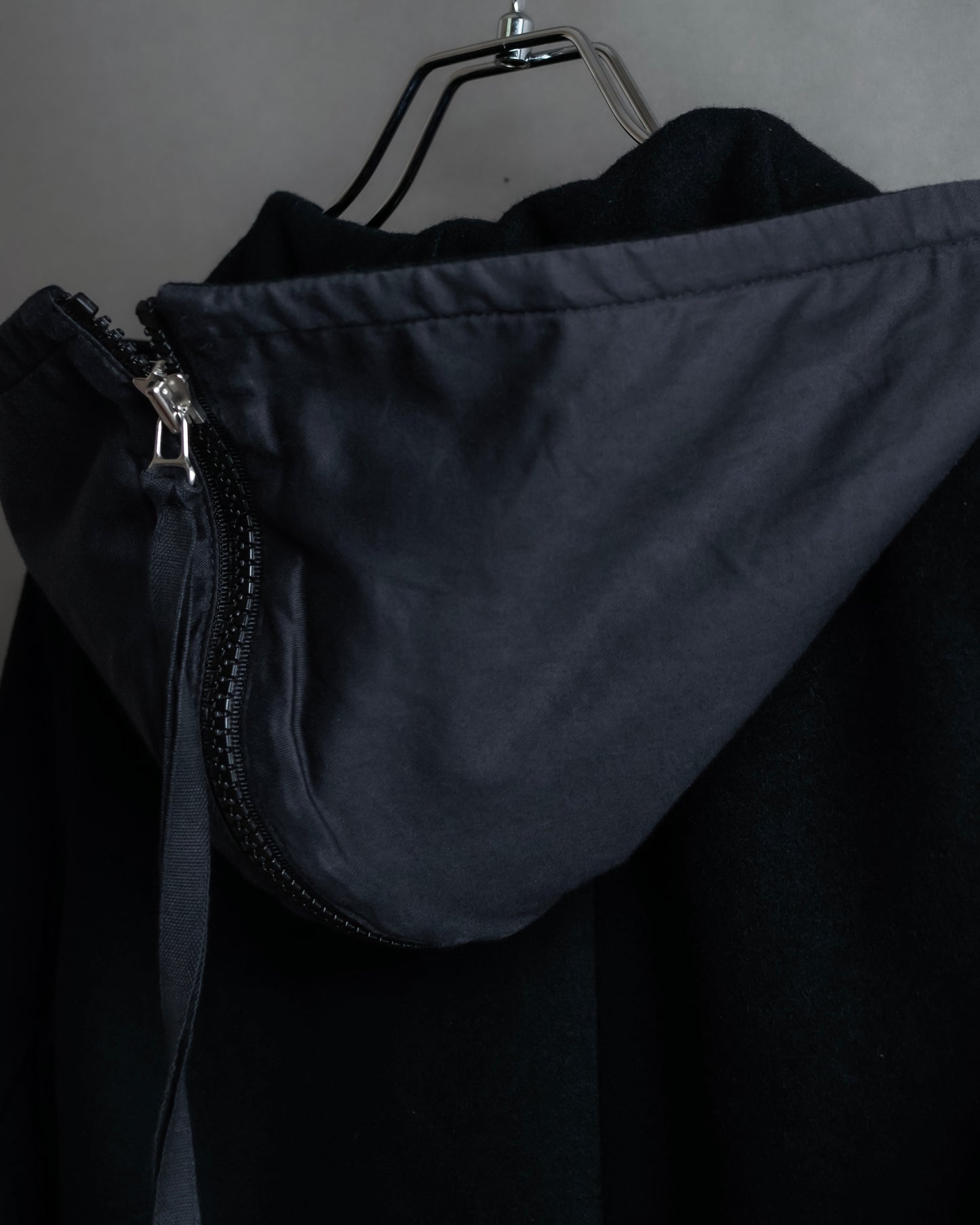 "MM6 MAISON MARGIELA" Wool blend zip up cape collar jacket