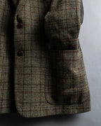 "BURBERRYS" Elbow patch design gun club check tweed jacket