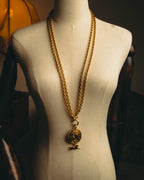 -SPECIAL- “CHANEL” 90’s-00’s Horse motif medallion chain necklace