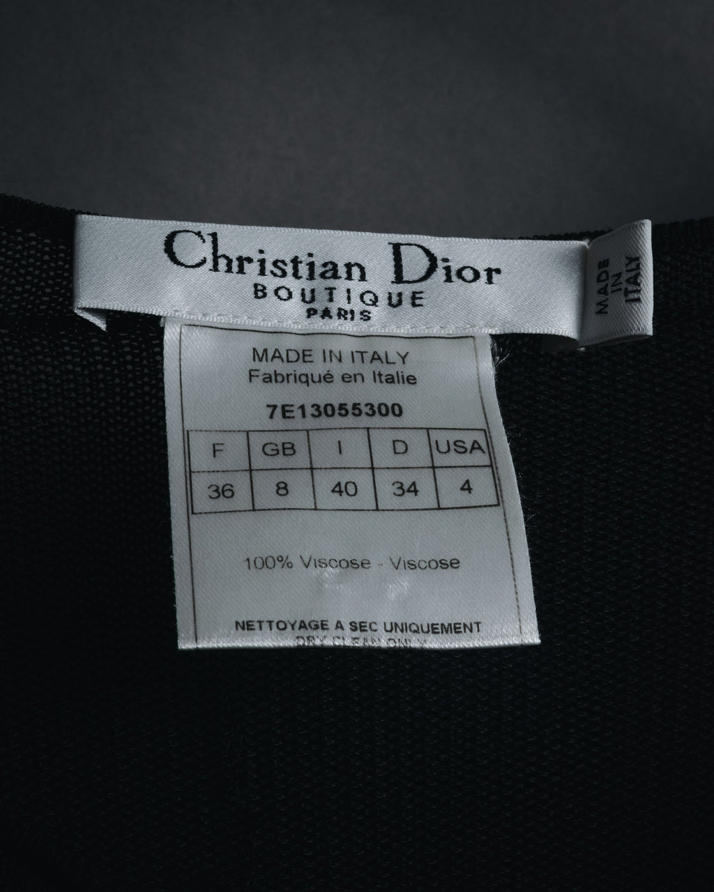 "Christian Dior BOUTIQUE" 2007’s draped viscose mesh-panel pullover