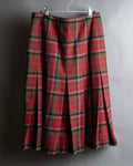 Vintage tartan check pleated skirt