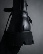 “VERSACE” 2019-2023 Minimal lug sole leather combat boots