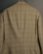 "GUCCI" 90's-00's Vintage houndstooth and glen check structured cotton jacket