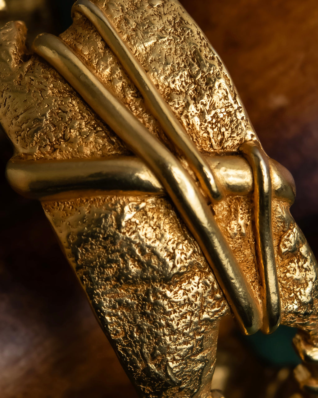 "Christian Lacroix" Sculptural detail gold bracelet