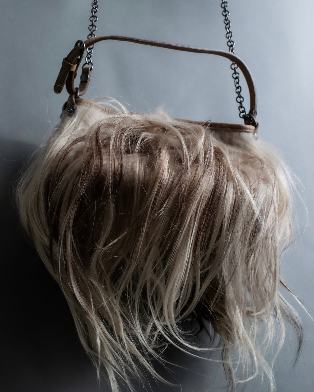 Vintage italy long fur bag