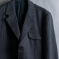 "Vintage striped three button tailored jacket"