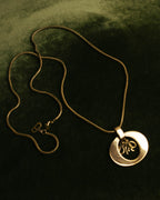 "Christian Dior" 80's-90's Gold logo pendant necklace