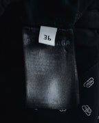 "BALENCIAGA" All-over Logo Bow-Tie Blouse