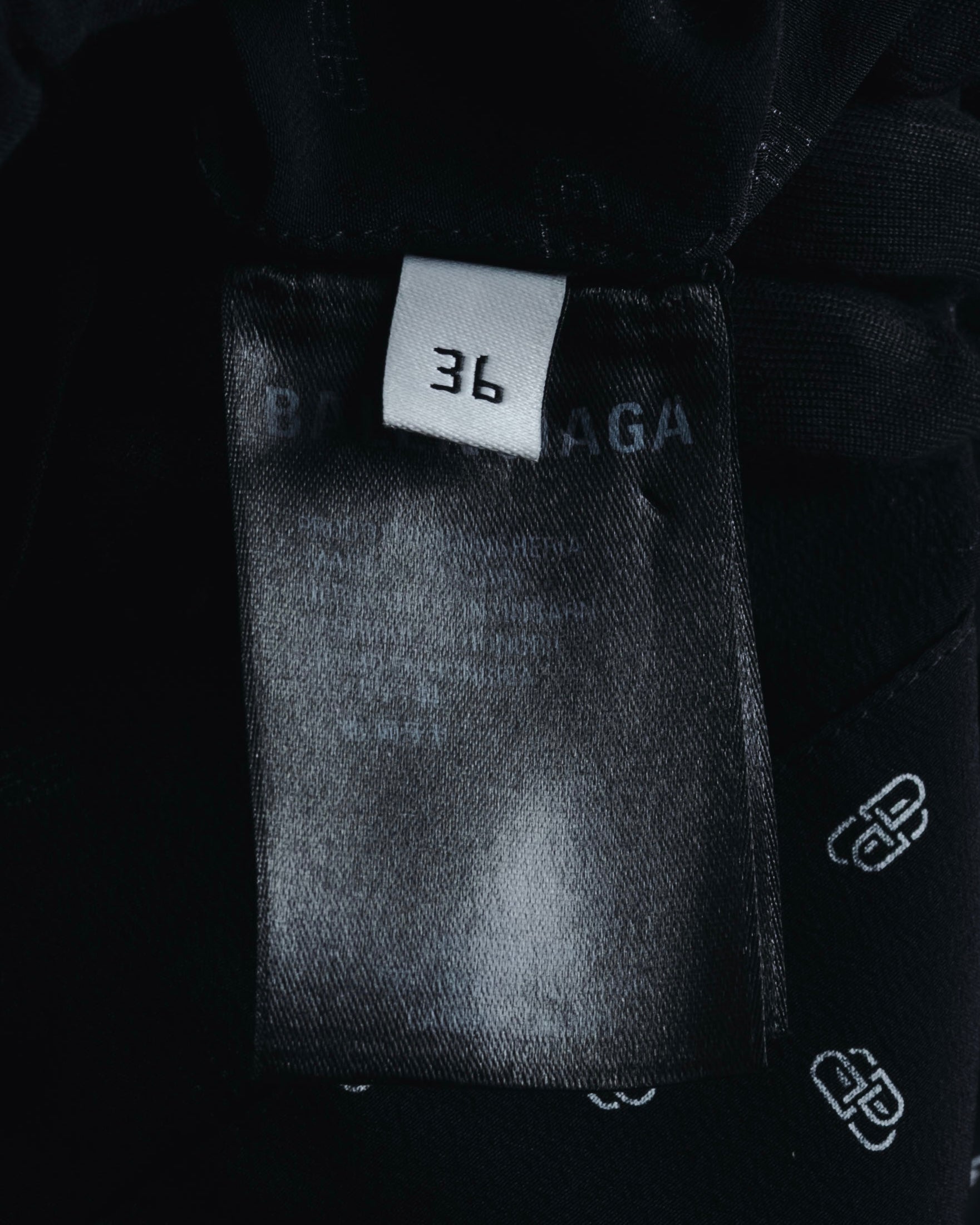 "BALENCIAGA" All-over Logo Bow-Tie Blouse