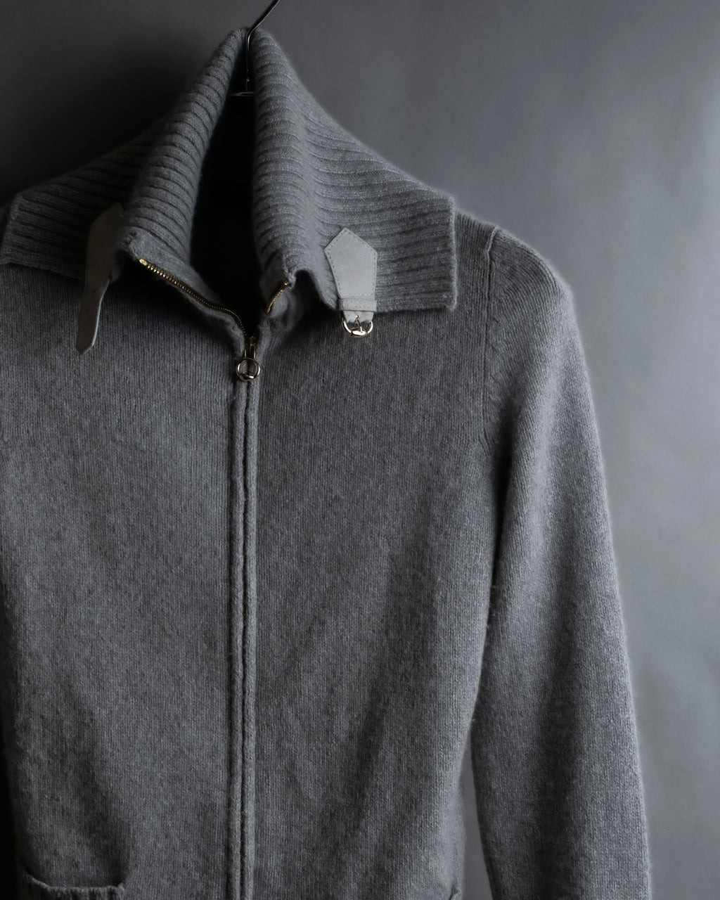 "GUCCI" Cashmere brand double zipper blouson