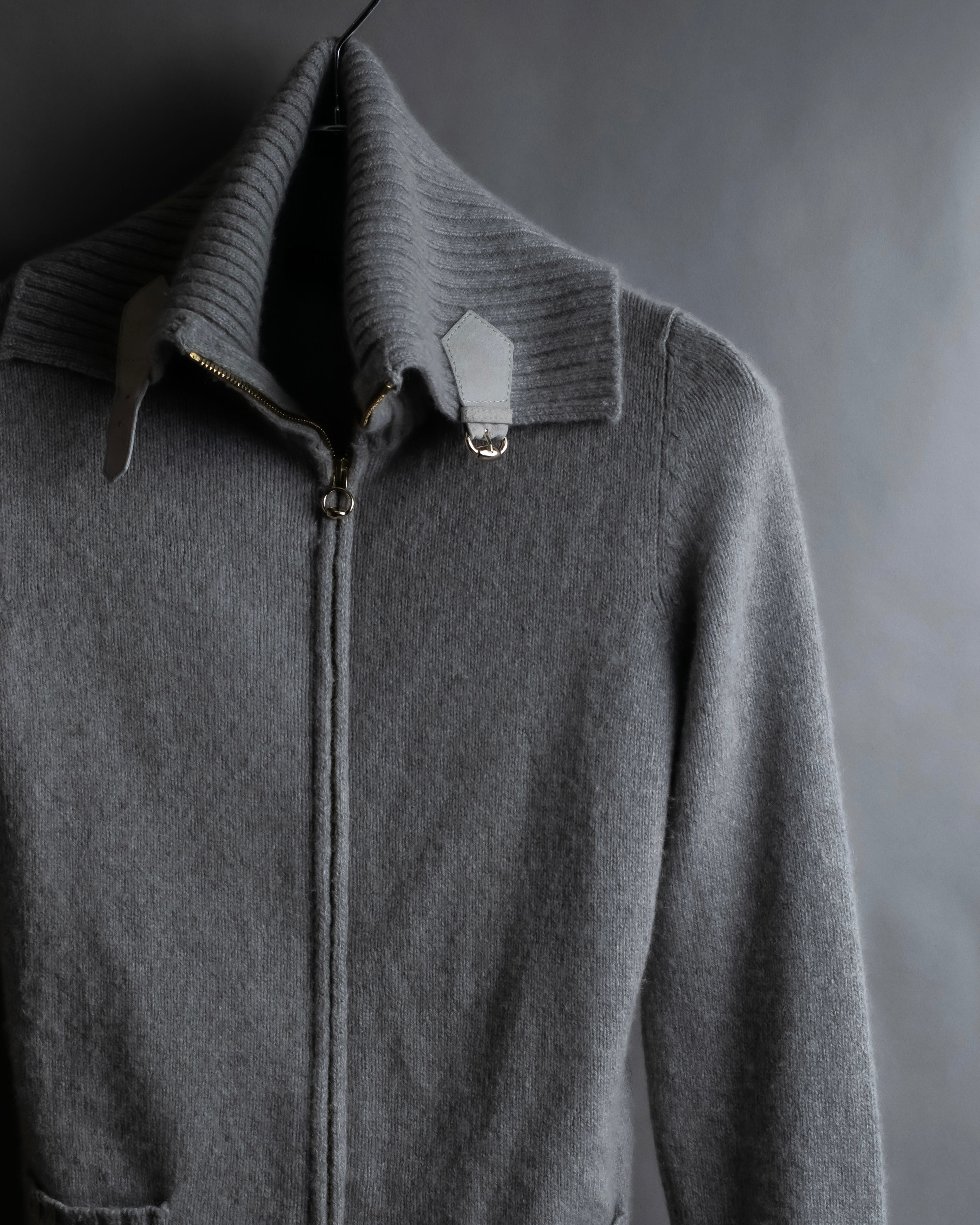 "GUCCI" Cashmere brand double zipper blouson