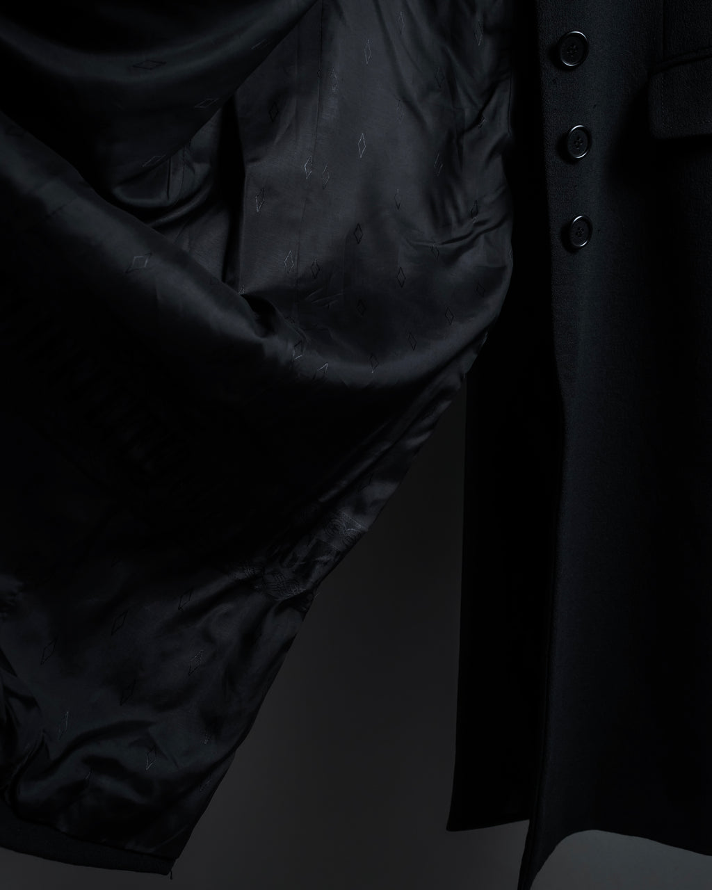 "GIANFRANCO FERRE" Multiple button sequences shaped long coat