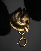 “HERMÈS” 90’s Sculptural cheval motif pendant charm