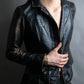 "CHANEL" Crocodile look synthetic leather jacket