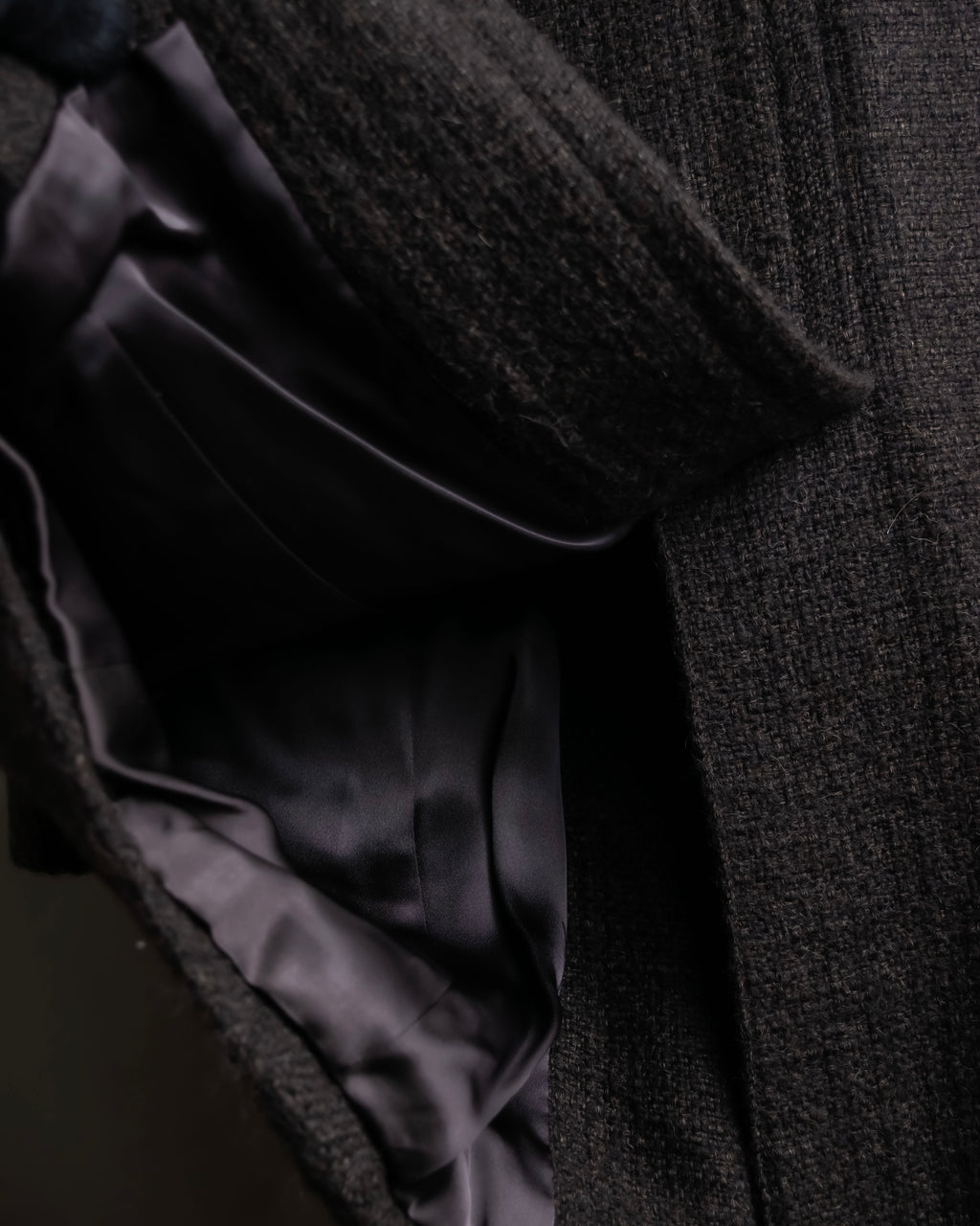 "DOLCE & GABBANA" Fringe scarf included double-breasted coat