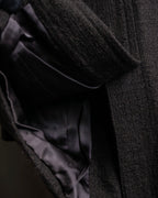 "DOLCE & GABBANA" Fringe scarf included double-breasted coat