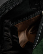 "Mila Schön" Horizontal minimalist metal fittings leather one-handle bag