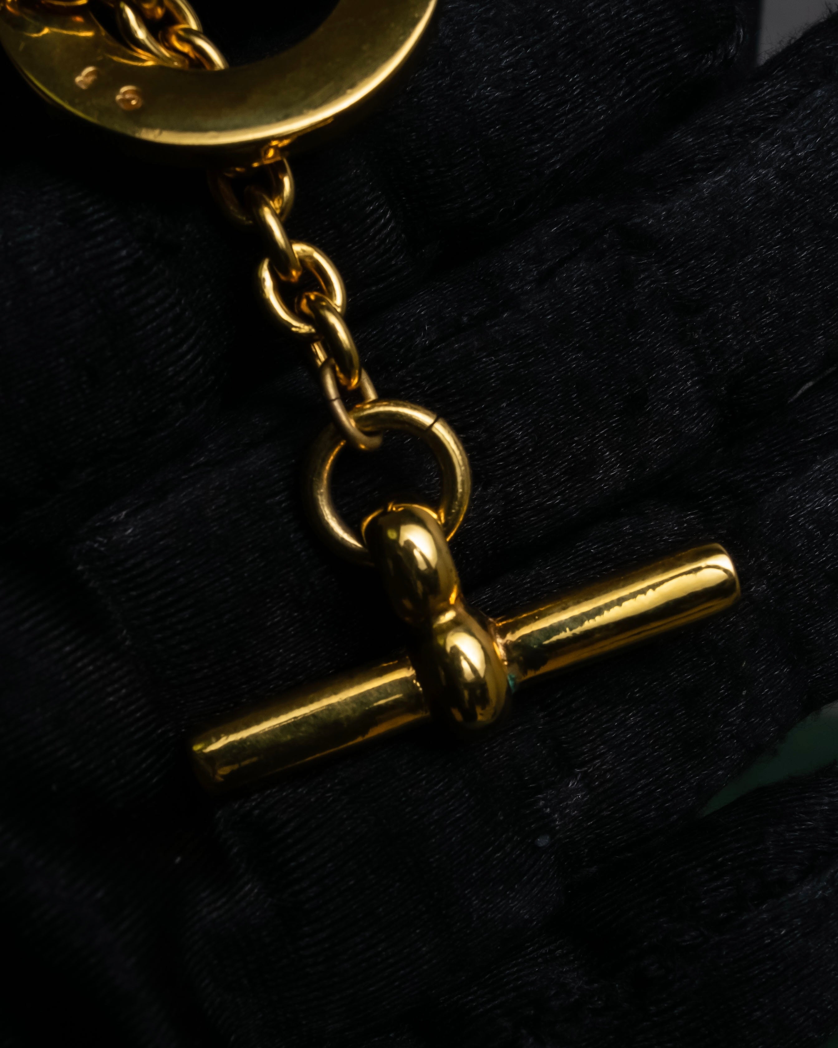 "CELINE" Moon & star top motif gold necklace