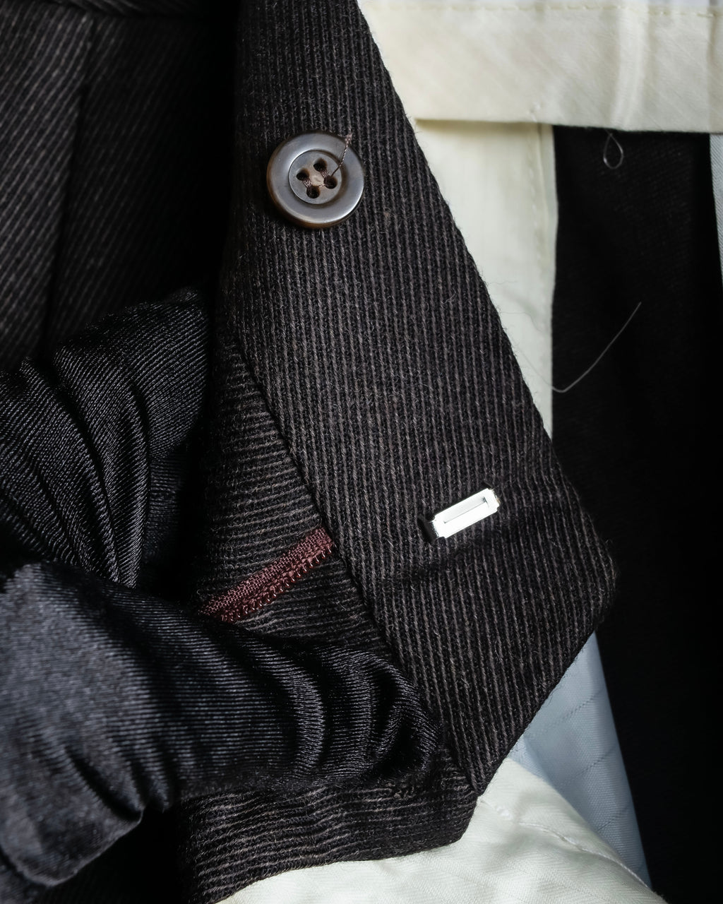 "Vintage wide tapered double-finished slacks"