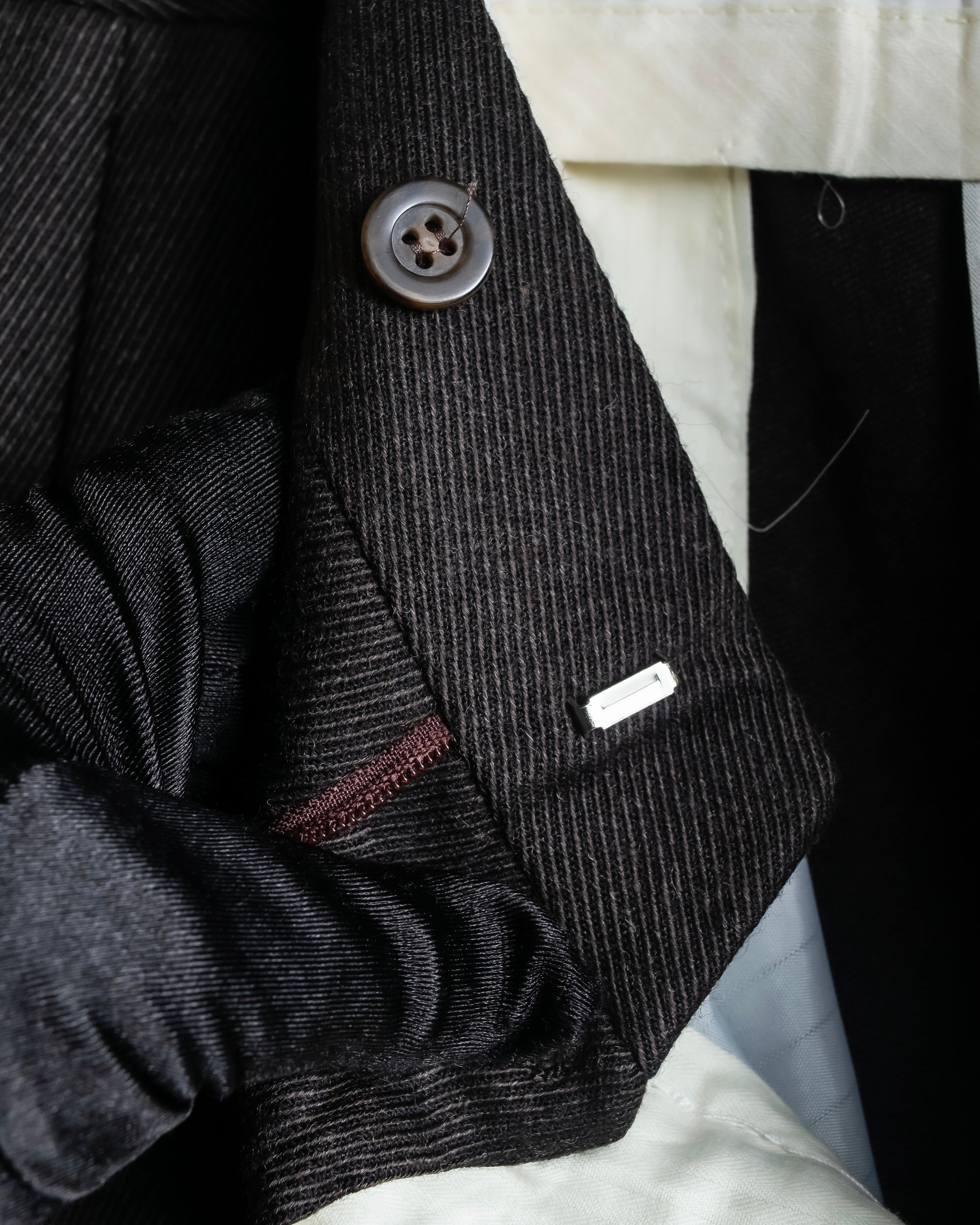 "Vintage wide tapered double-finished slacks"