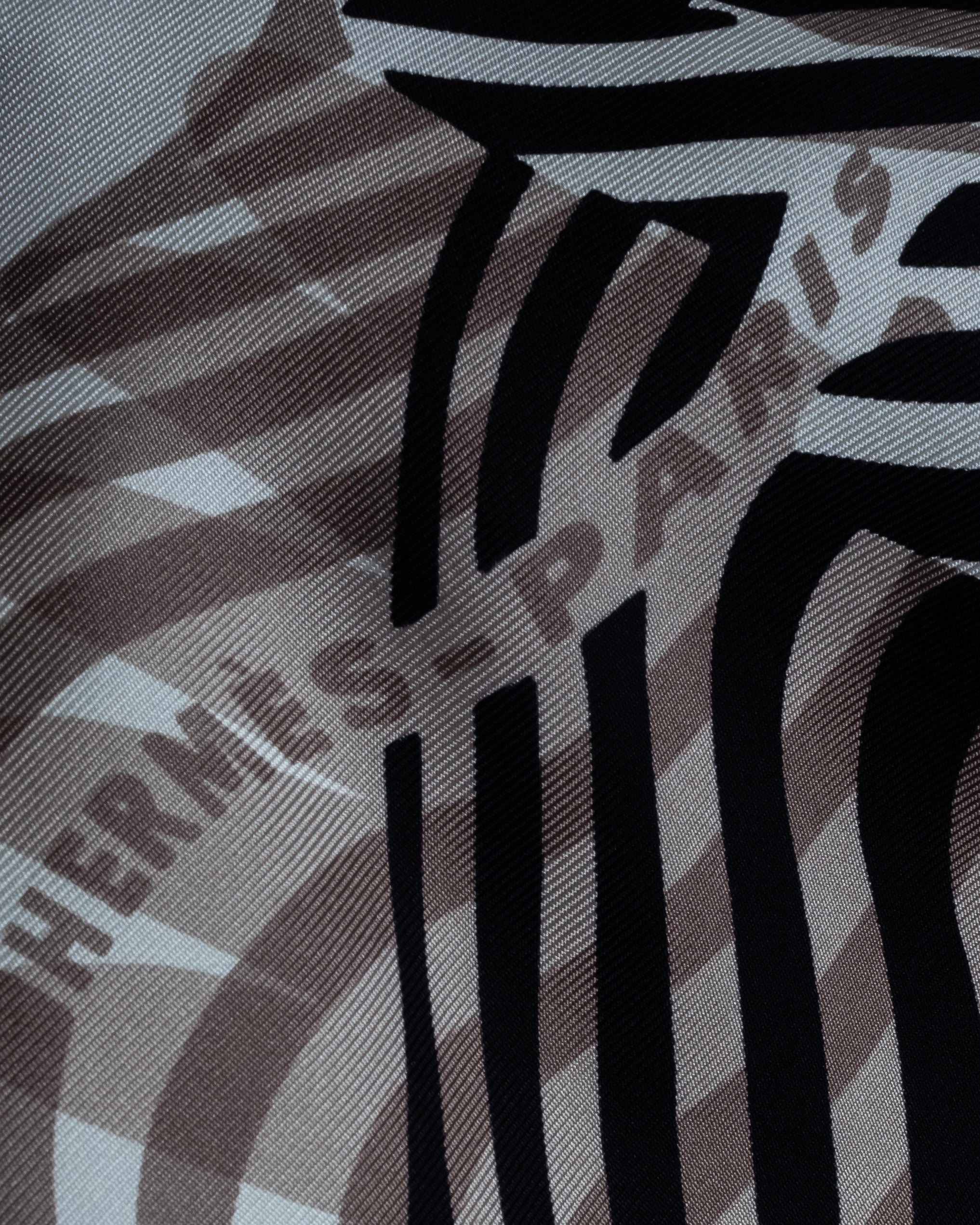 "HERMES" Zebra abstract print Carre 90 silk scarf