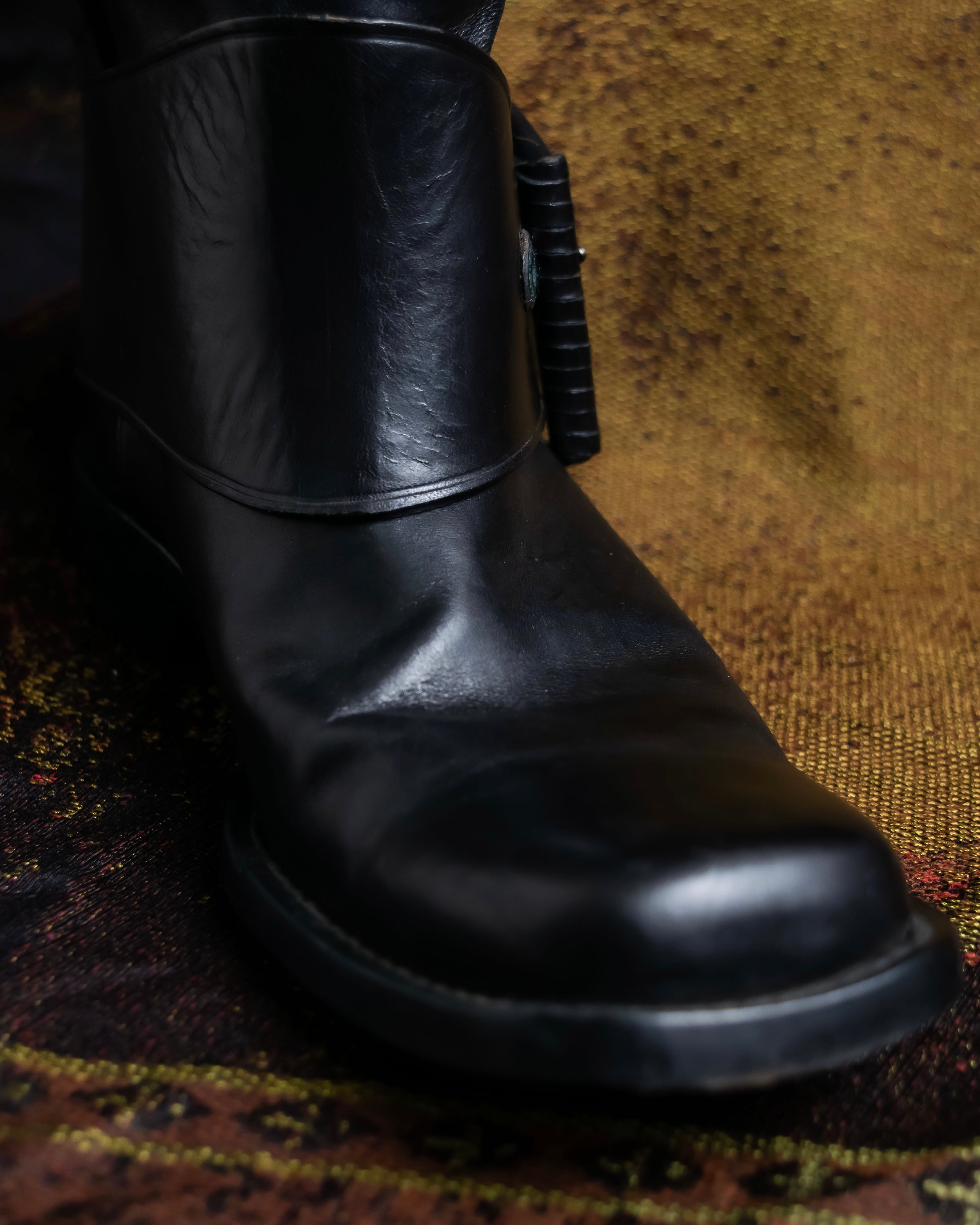 "BOTTEGA VENETA" Belt design square toe knee high long boots