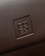 "GIVENCHY MAROQUINERIE" Trapezoidal brown leather one-handle bag