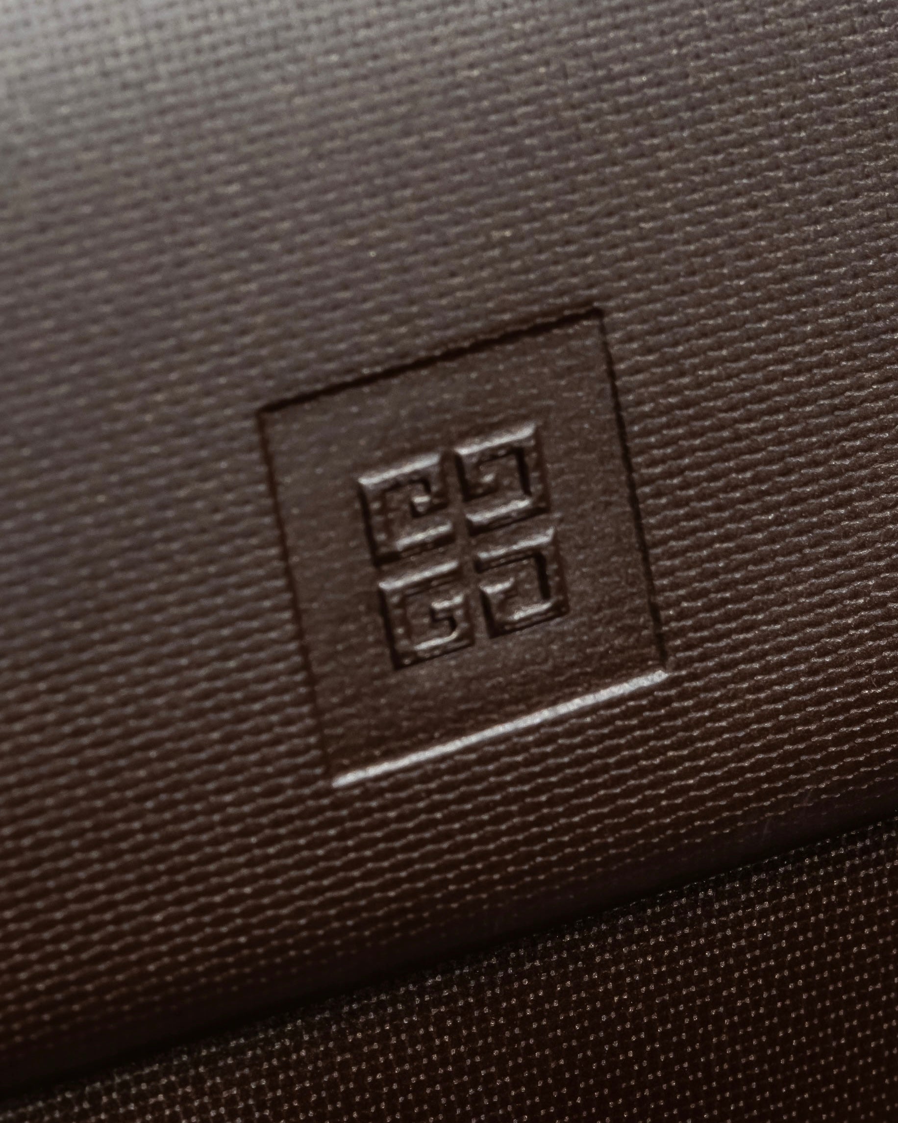 "GIVENCHY MAROQUINERIE" Trapezoidal brown leather one-handle bag