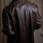 "Vintage 100% cow leather oversized tailored jacket"