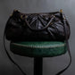 "MIU MIU" Pleated detail rounded boston grained leather 2way bag